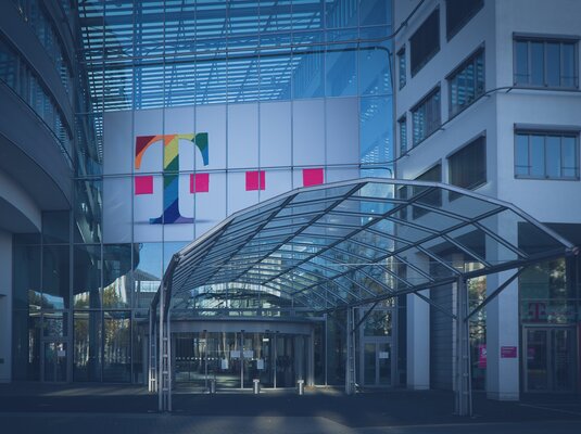 Building with Telekom logo
